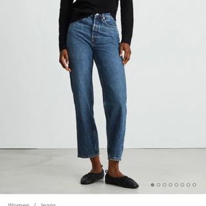 Everlane High-Rise Straight-Leg Jeans in Medium Blue - Size 31